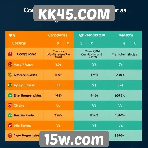 Comparativo de segurança do KK45.COM com outros sites